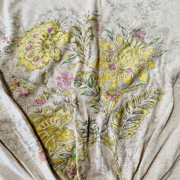 Democracy Floral Knot Tie Cropped Shirt M - Picture 2 of 5